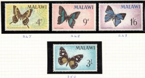 MALAWI 1966 Butterflies; Scott 37-40, 40a, SG 247-51; MNH