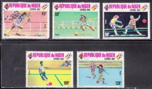 Niger 521-525 World Cup Soccer SET 1980
