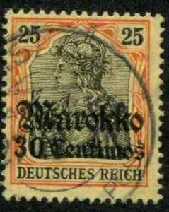 German Morocco SC# 49 o/p Marrokko  30c on 25pf used