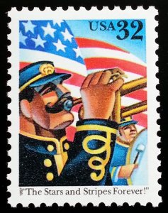 1997 32c Stars and Stripes Forever, Trumpet Scott 3153 Mint F/VF NH