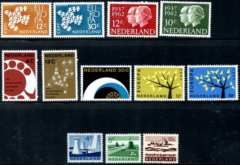 NETHERLANDS Sc#365//403 1954-1963 Sixteen Complete Sets OG Mint Most NH