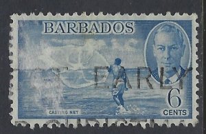 Barbados, Scott #220; 6c King George VI, Used