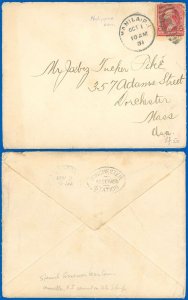 10/1/1901 Manila P. I. Philippines Cds, to Dorchester, Mass, Scott #279B