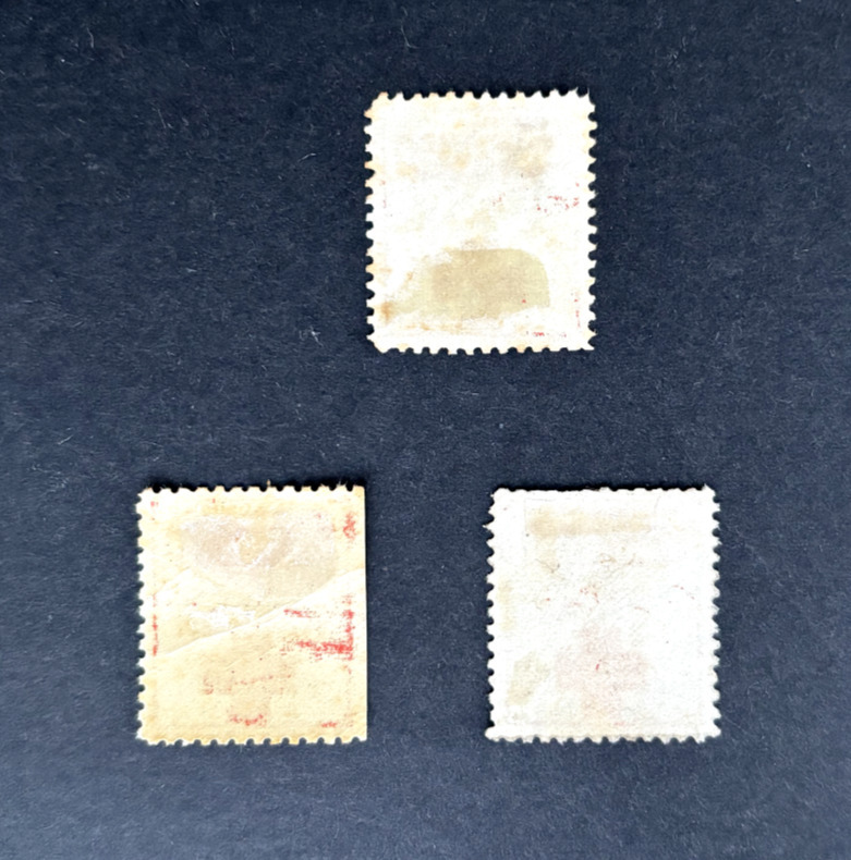 Jamaica 1915 Red Cross Labels, 2 different types, mint and used