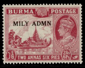 BURMA GVI SG42, 2a 6p claret, M MINT.