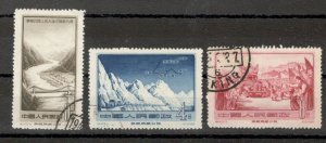 CHINA - USED SET - OPENING OF SIKANG-TIBET & TSINGHAI-TIBET HIGHWAYS  - 1956.