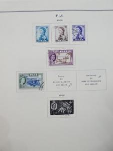 EDW1949SELL : FIJI Very clean Mint & Used collection on album pages. Cat $253.00