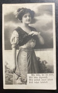 1920 Kohila Estonia Picture Postcard Cover Estonian Woman