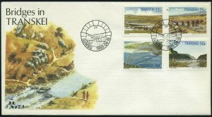 SA-Transkei 159-162,FDC.Michel 168-171. Bridges 1985.Landscapes.Tsitsa,White Kei