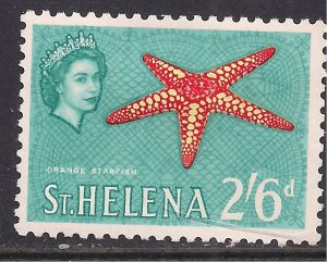 St Helena 1961 QE2 2/6d Star Fish MM SG 186 ( A29 )