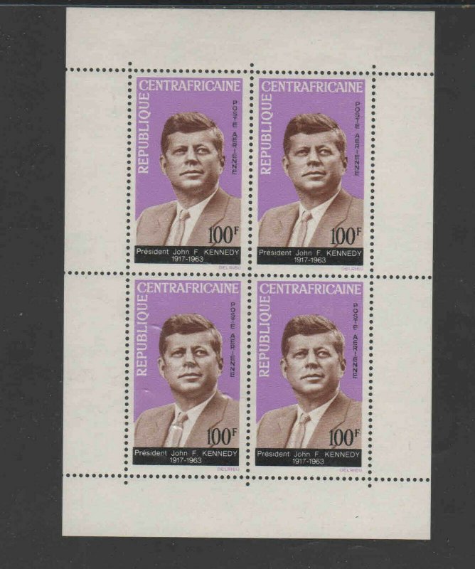 CENTRAL AFRICAN REPUBLIC  #C24a  1964  JFK     MINT VF NH  O.G  M/S