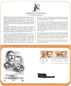 US 2057-58 FDC  Postal Commemorative Society. American Inventors