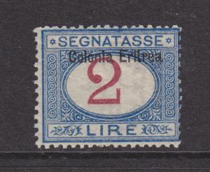 Eritrea Sc J9 MLH. 1903 2l blue & magenta Postage Due, fresh, bright, Fine