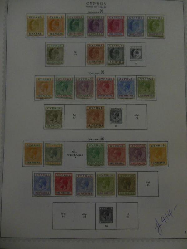 CYPRUS : Beautiful all Mint collection on album pages. Stanley Gibbons Cat £1790
