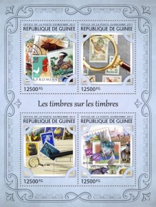 GUINEA - 2017 - Stamps on Stamps - Perf 4v Sheet - Mint Never Hinged