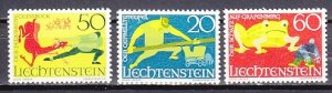 Liechtenstein, Scott cat. 458-460. Fairy Tales issue.