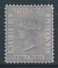 Sierra Leone #13 Mint No Gum 1 1/2p Queen Victoria Wmk. 1 Uprt Perf 14