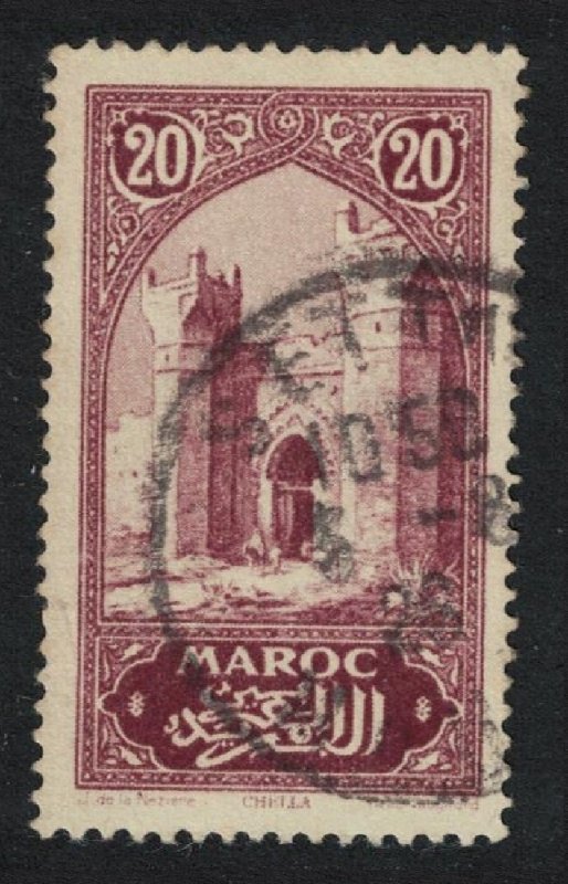 Fr. Morocco Tower of Hassan Rabat Red Brown 1923 Canc SC#96 SG#129a MI#56