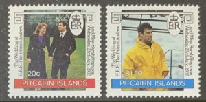 PITCAIRN ISLANDS 1986 ROYAL WEDDING SET SET SG290/291 UNMOUNTED MINT