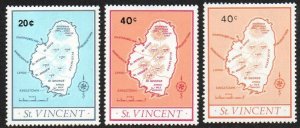 St. Vincent Sc #515-517 Mint Hinged