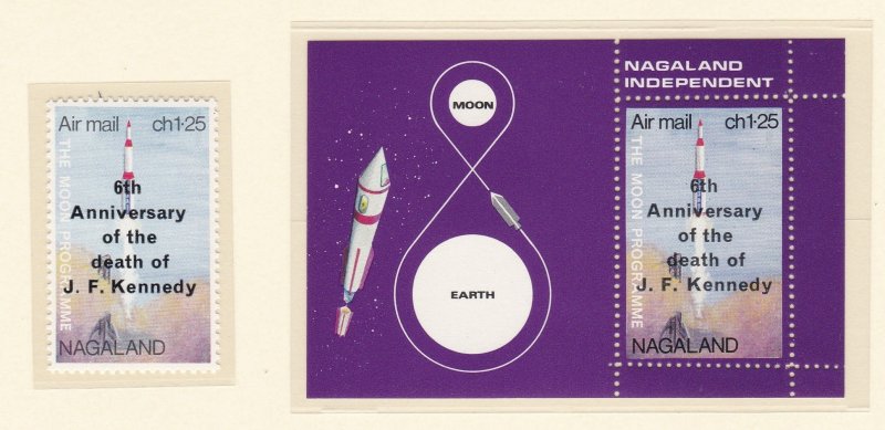 Nagaland - John F. Kennedy Death Anniversary Overprints on Space Stamps