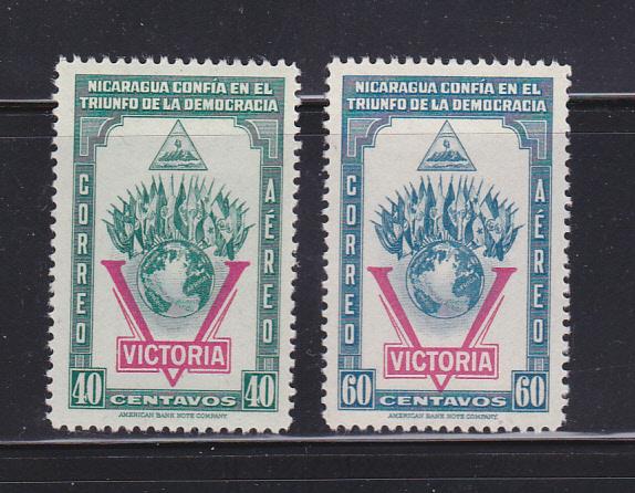 Nicaragua C261-C262 Set MH Flags (B)