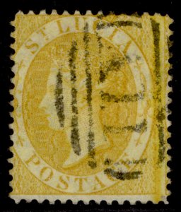 ST. LUCIA QV SG16, 4d yellow, FINE USED. Cat £24.