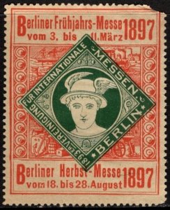 1897 Germany Poster Stamp Berlin International Spring And Autumn Fair