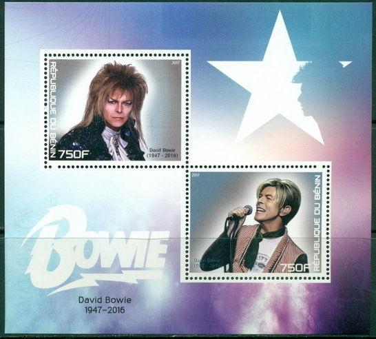 David Bowie In Memoriam Music Benin MNH stamp set