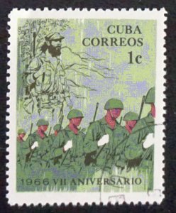CUBA Sc# 1065  REVOLUTION ANNIVERSARY  1c  1966  used cto