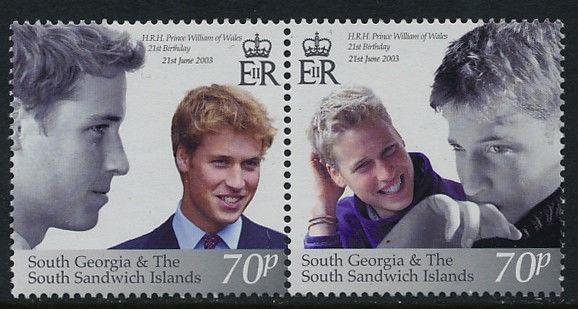 South Georgia 295 MNH Prince William 21st Birthday