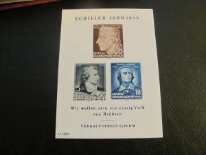 GERMANY DDR MNH  1955 SOUVENIR SHEETS   (196)