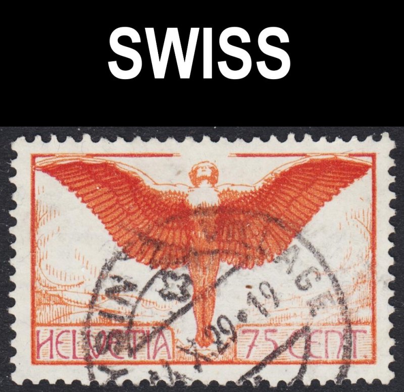 Switzerland Scott C11  VF used with a splendid SON cds.