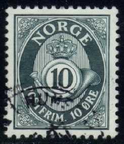 Norway #417 Post Horn, used (0.25)