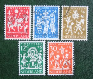 NETHERLANDS 1961 Children stamps Used Scott# B358-B362 SG 914-918