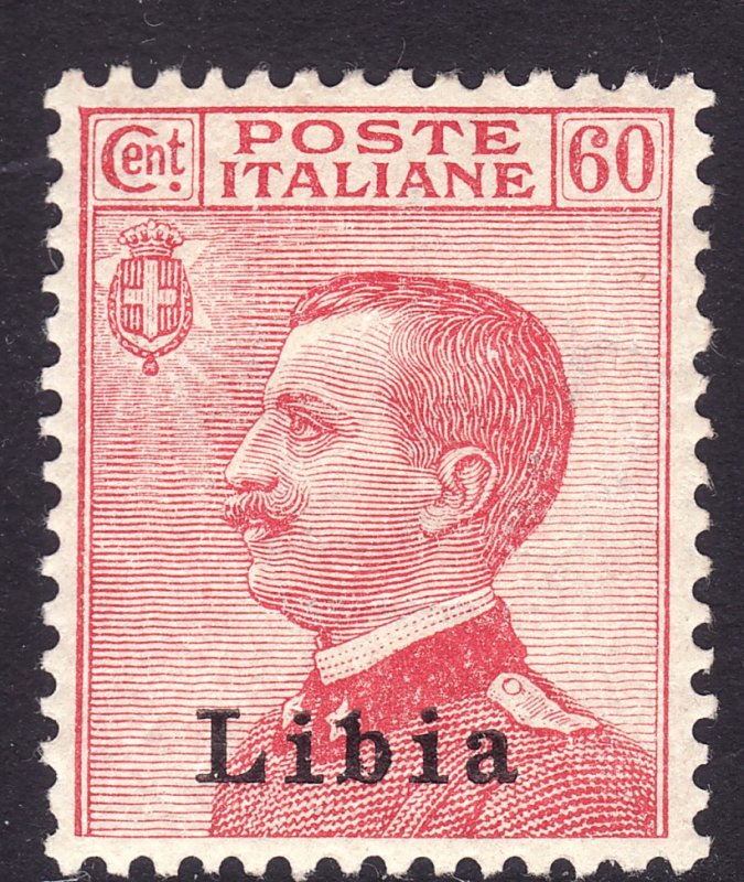 1918 Libia Italy 60¢ Victor Emmmanuel overprint MMH XF Sc# 12 CV $19.00