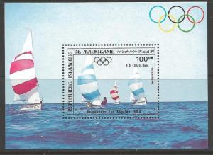 MAURITANIA SGMS814 1984 OLYMPIC GAMES SAILING GOLD MEDALLISTS MNH