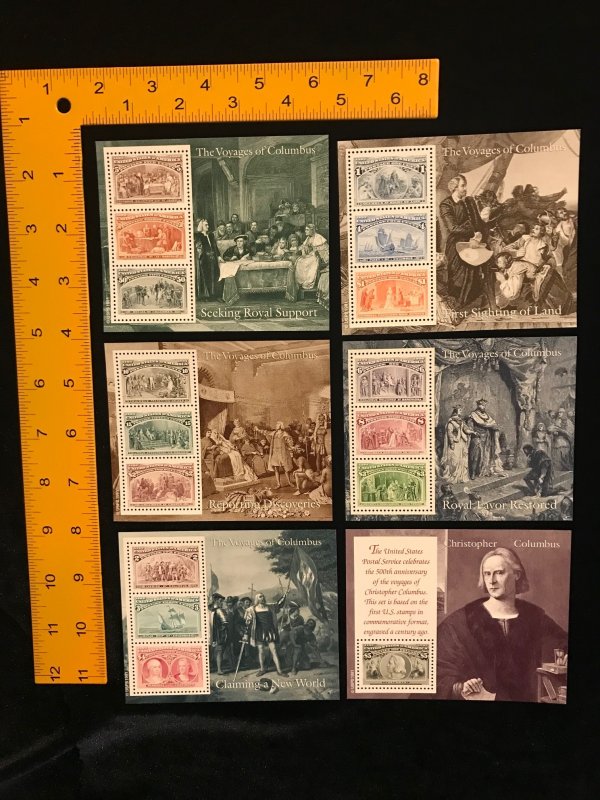 2624 to 2629, MNH,  set of 6 Souvenir Sheets w/ Envelope