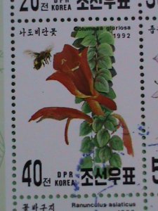 KOREA STAMP: 1992- LOVELY COLORFULWILD FLOWERS  CTO NH  SHEET