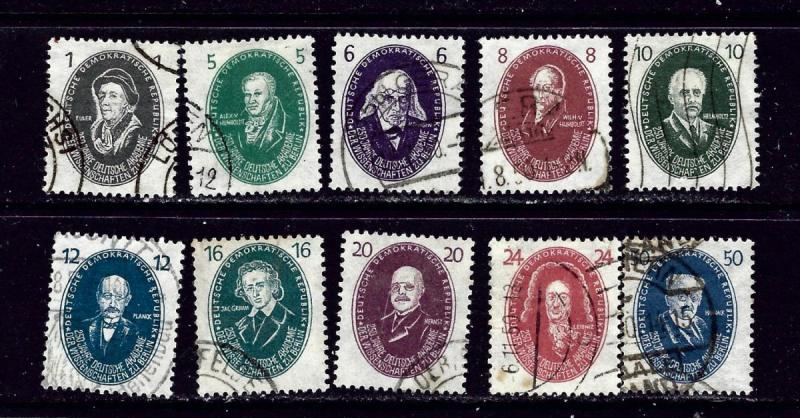 Germany (DDR) 58-67 Used 1950 set