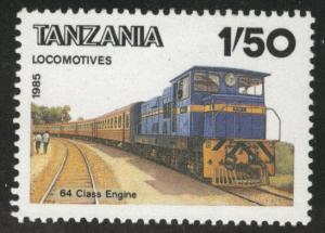 Tanzania Scott 284 MNH**  Locomotive train stamp