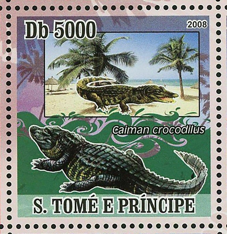 Crocodiles Stamp Caiman Crocodilus Crocodylus Acutus S/S MNH #3355-3358 