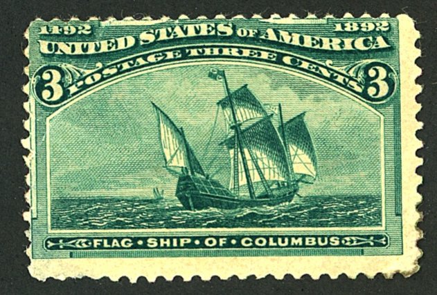 U.S. #232 MINT OG NH CORNER THIN