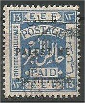 PALESTINE, 1922, used 13m Overprinted Scott 57