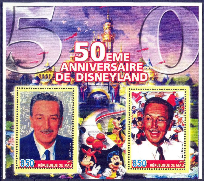 Mali 2005 Walt Disney Disneyland 50 Years Sheet MNH