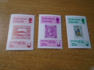 Solomon Islands  #  393-95    MNH