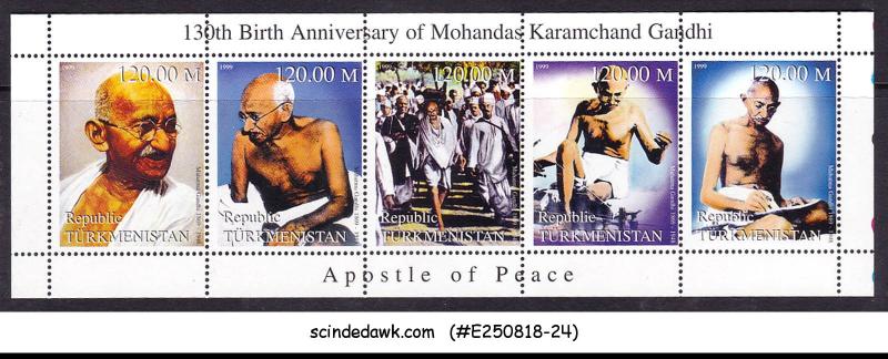 TURKMENISTAN - 1999 MOHANDAS KARAMCHAND GANDHI / PEACE - MIN/SHT MNH