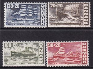 Denmark B49-B52 Ships MNH VF