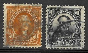 USA #310-311-Perfin USED C$110.00