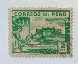 Peru 1945 Scott 410 used - 2c, Children’s Holiday Center, Ancòn